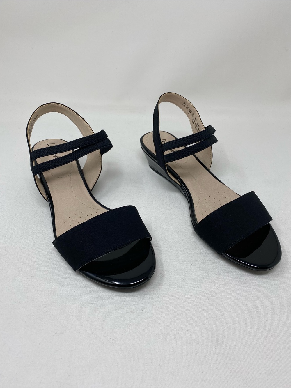 Life Stride Yolo Black Open-Toe Slingback Sandals Size 8.5
